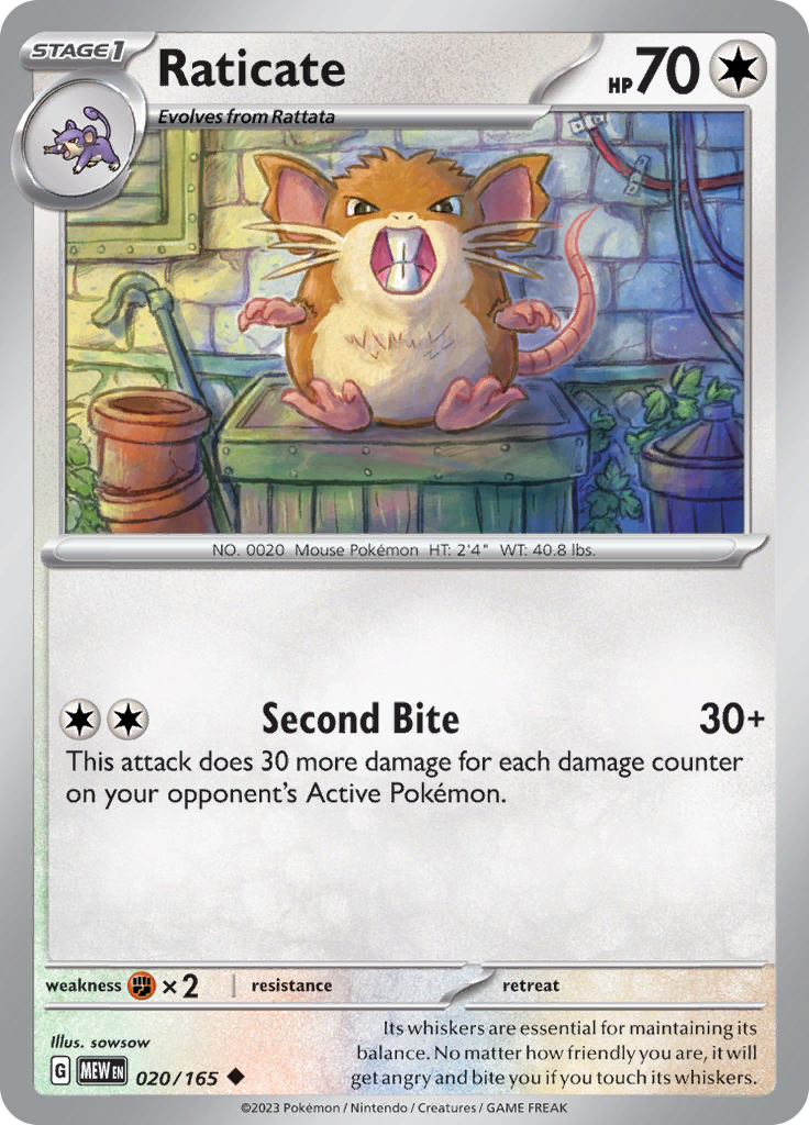 Raticate - 020/165 - Uncommon