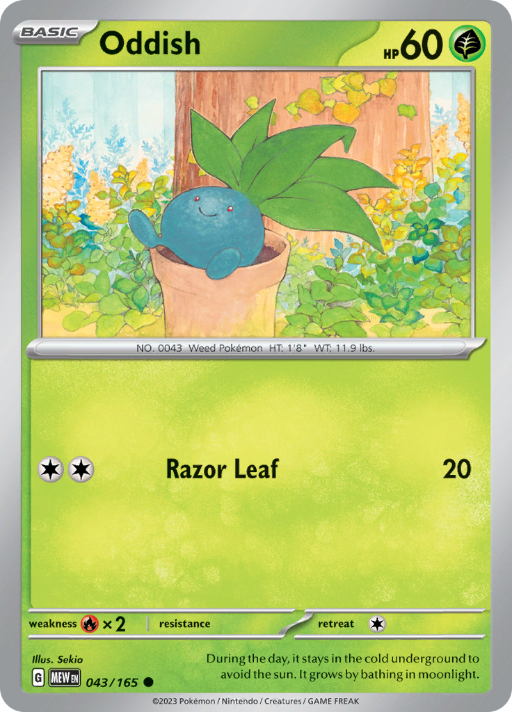 Oddish - 043/165 - Common (Español)