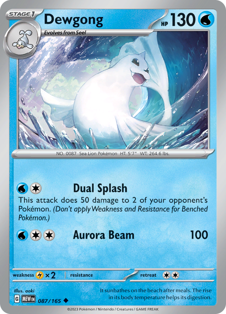 Dewgong - 087/165 - Uncommon