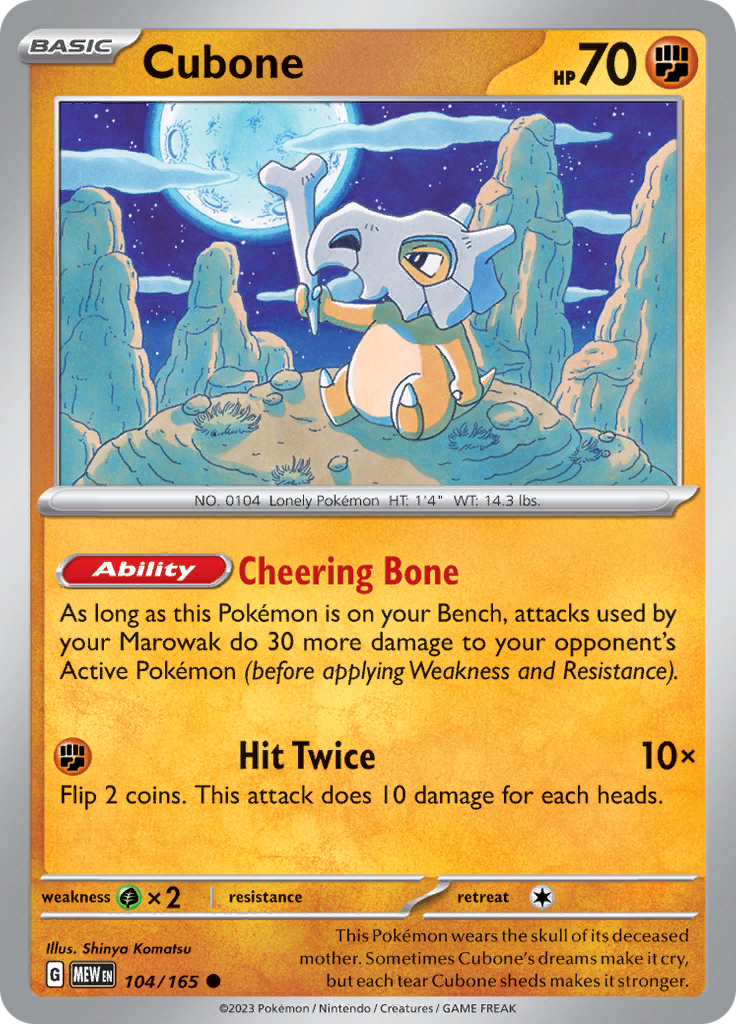 Cubone - 104/165 - Common (Español)