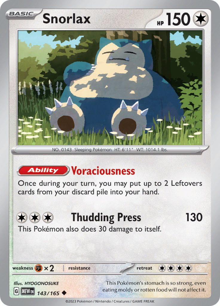 Snorlax - 143/165 - Uncommon