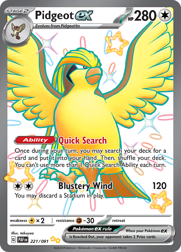 Pidgeot ex - 221/091 - Shiny Ultra Rare