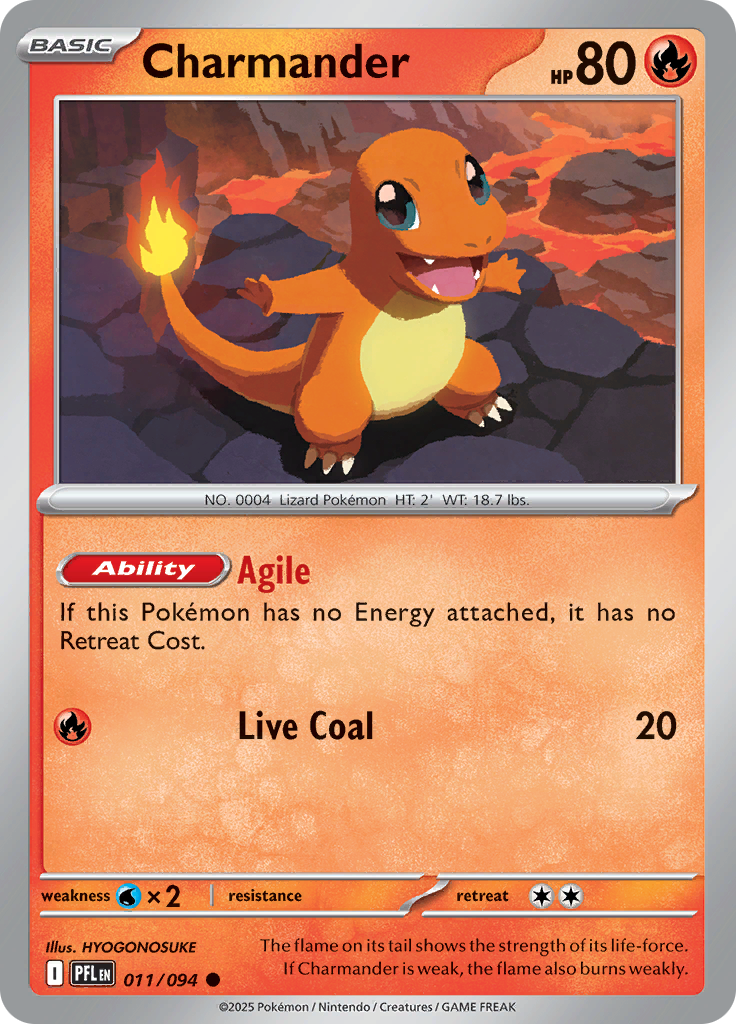 Charmander - 011/094 - Common Reverse Holo
