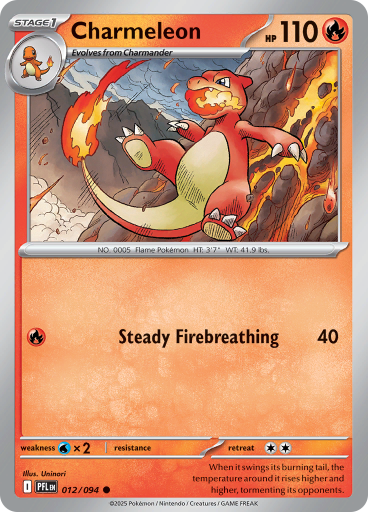 Charmeleon - 012/094 - Common Reverse Holo (Español LA)