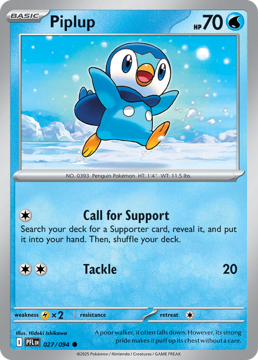 Piplup - 027/094 - Common