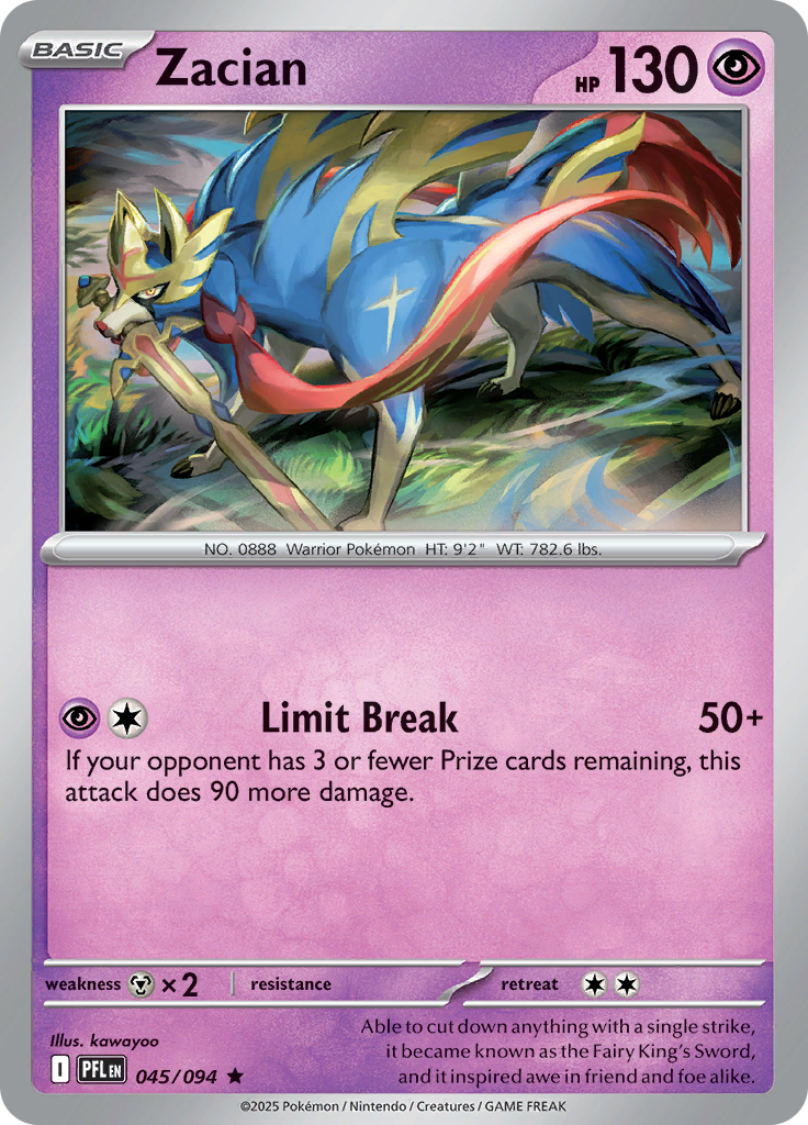 Zacian - 045/094 - Rare Reverse Holo