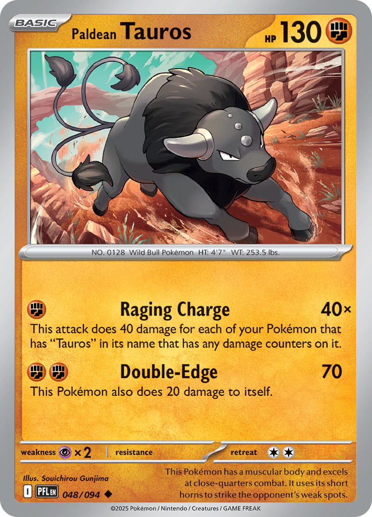 Paldean Tauros - 048/094 - Uncommon Reverse Holo
