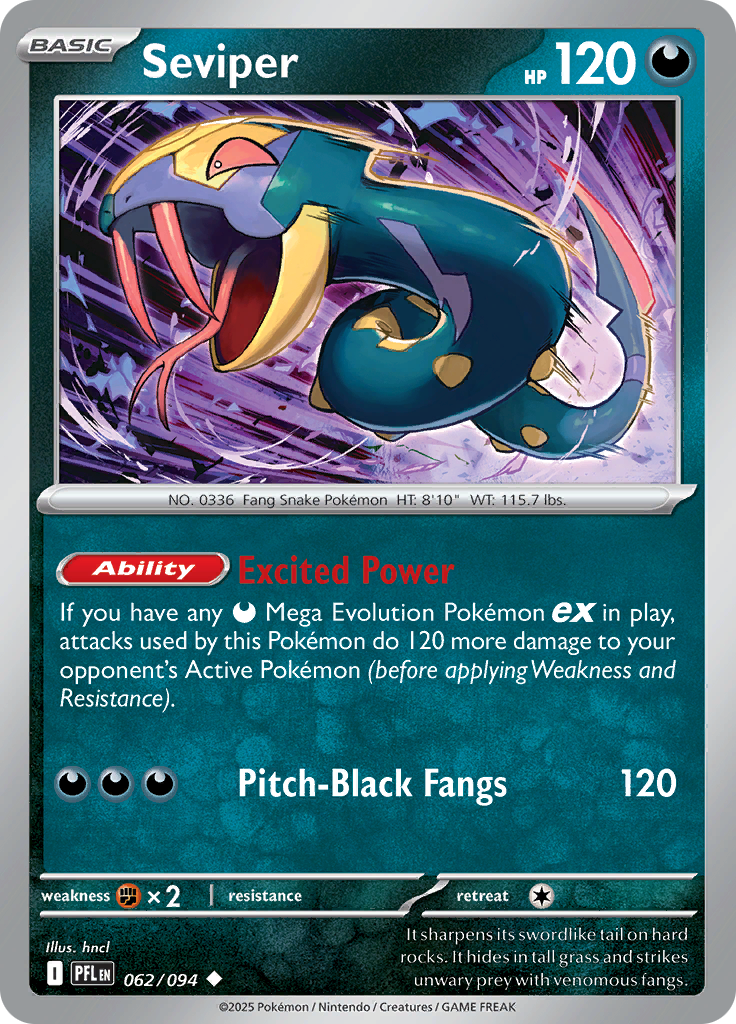 Seviper - 062/094 - Uncommon Reverse Holo