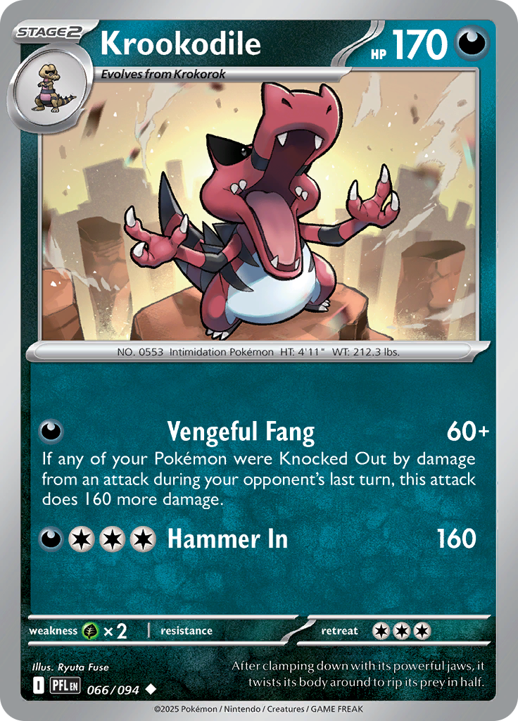 Krookodile - 066/094 - Uncommon Reverse Holo (Español LA)