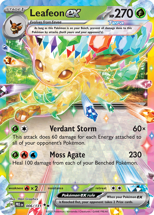 Leafeon ex - 006/131 - Ultra Rare (Prismatic Evolutions Stamp)