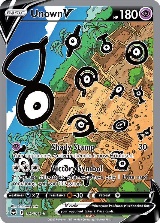 Unown V - 177/195 - Alternate Art Ultra Rare