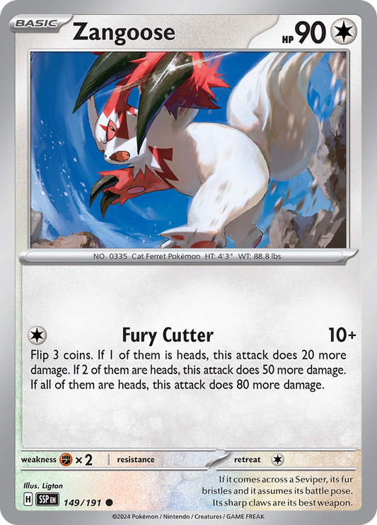 Zangoose - 149/191 - Common