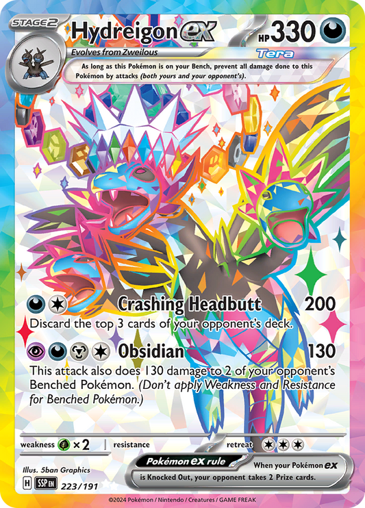 Hydreigon ex - 223/191 - Full Art Secret Rare