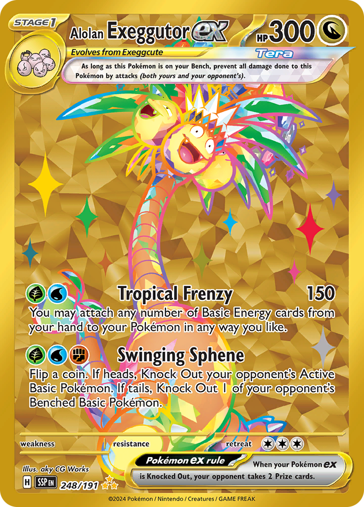 Alolan Exeggutor ex - 248/191 - Gold Secret Rare