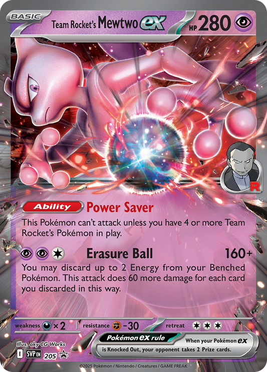 Team Rocket's Mewtwo ex - SVP205 - Promo
