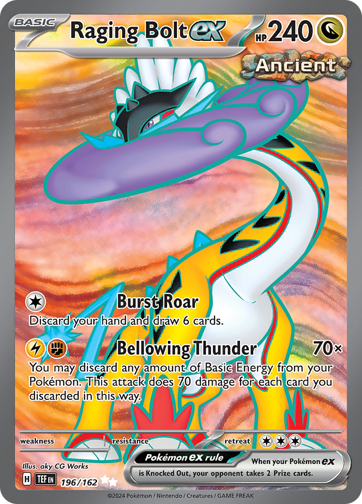 Raging Bolt ex - 196/162 - Full Art Secret Rare