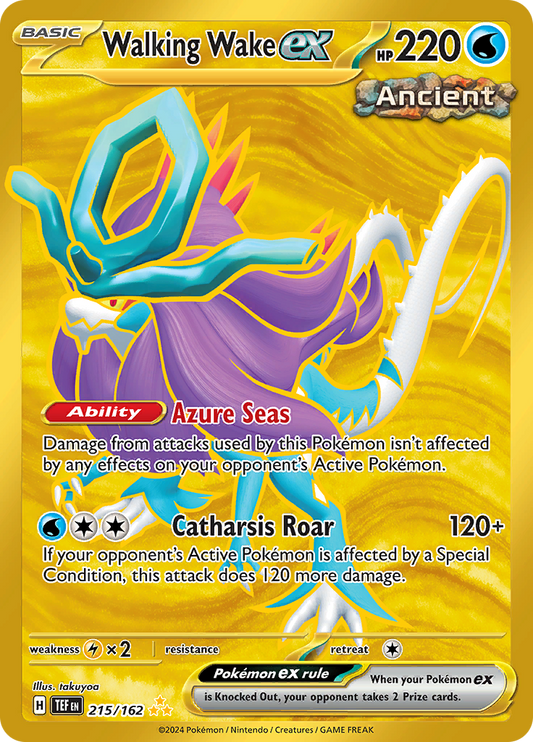 Walking Wake ex - 215/162 - Gold Secret Rare