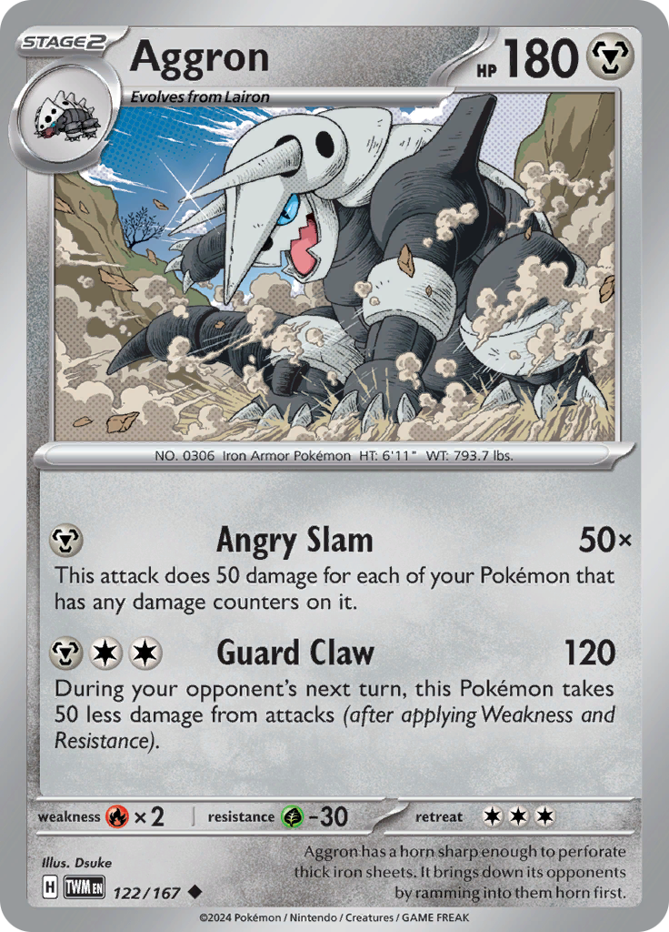 Aggron - 122/167 - Uncommon (Español)