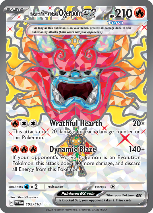 Hearthflame Mask Ogerpon ex - 192/167 - Full Art Secret Rare