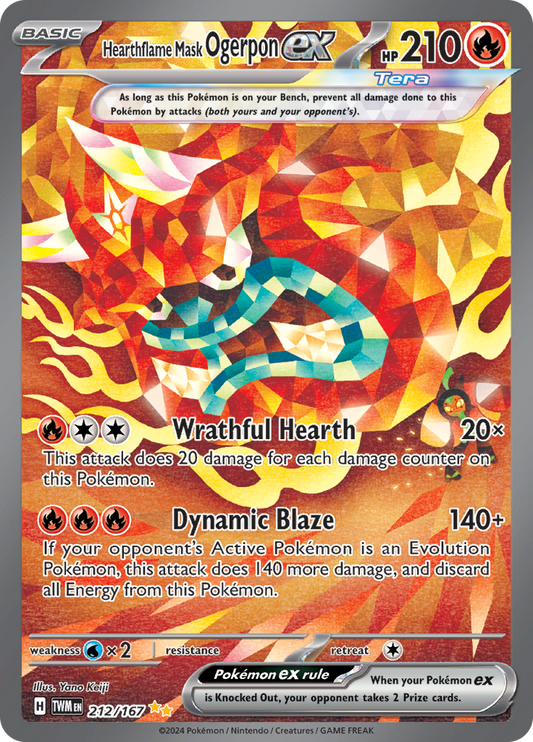 Hearthflame Mask Ogerpon ex - 212/167 - Special Illustration Rare (Español)