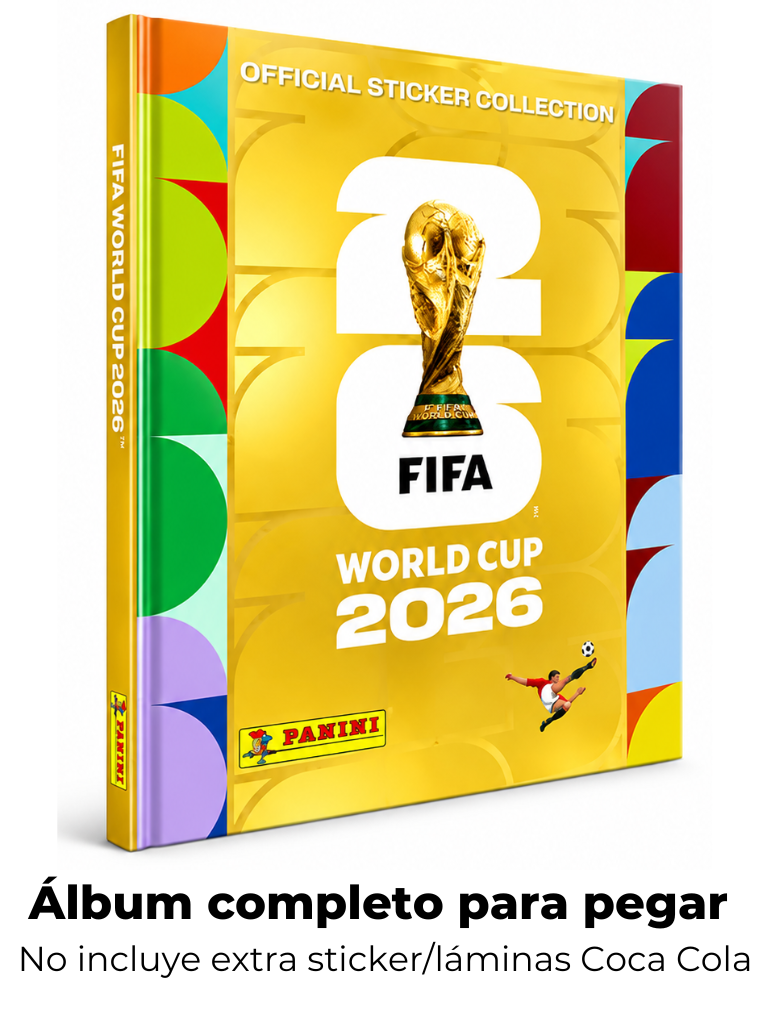 Álbum Panini FIFA World Cup 2026 + Colección Completa de Láminas para Pegar