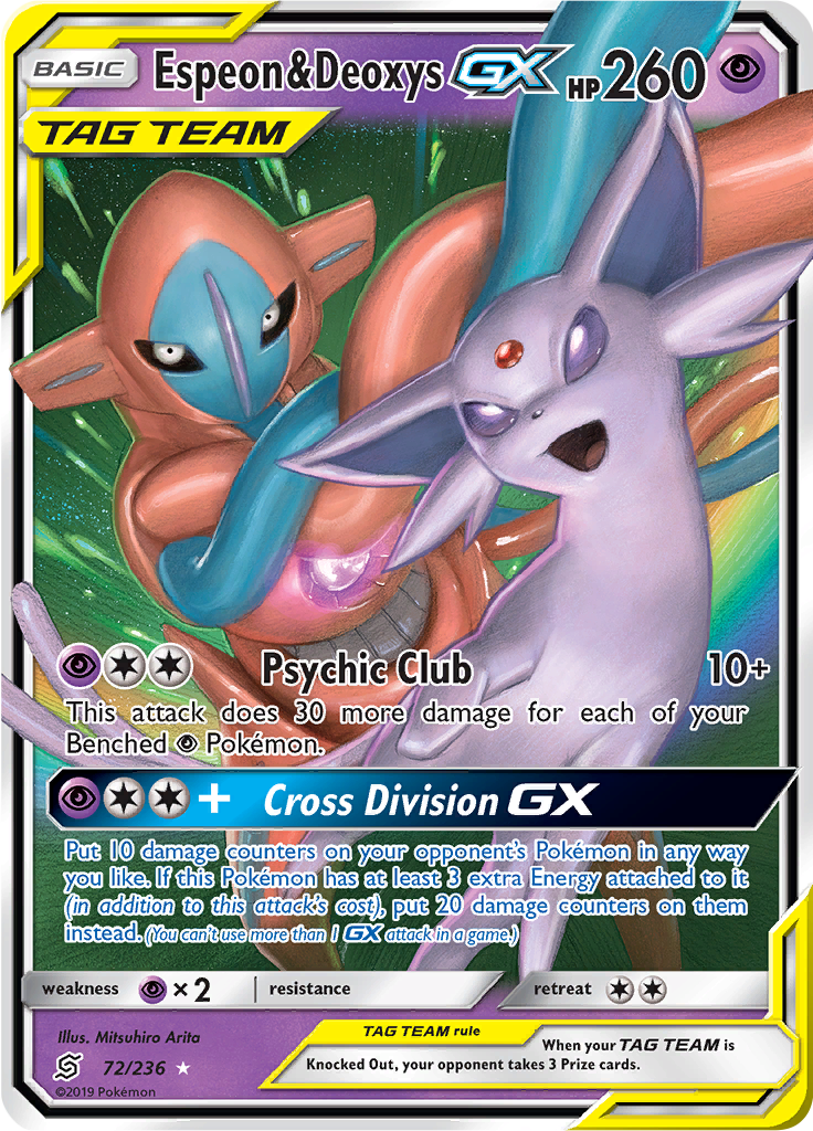 Espeon & Deoxys GX - 72/236 - Ultra Rare