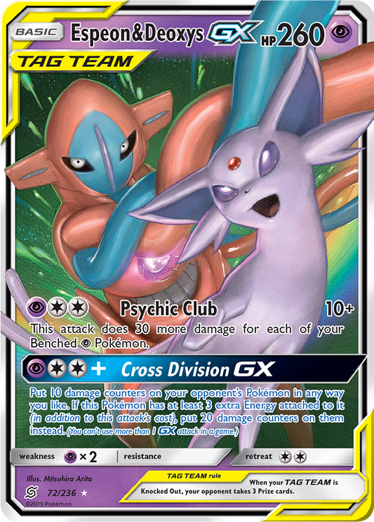 Espeon & Deoxys GX - 72/236 - Ultra Rare