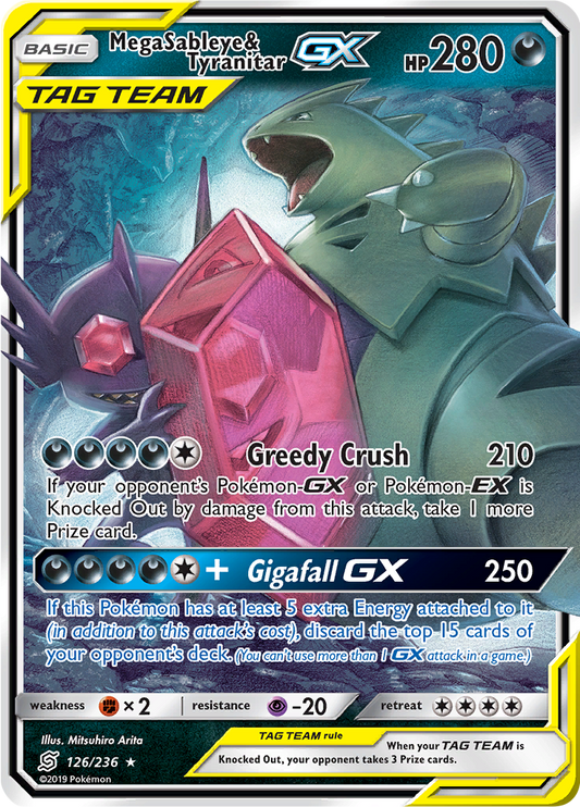 Mega Sableye & Tyranitar GX - 126/236 - Ultra Rare (Español)