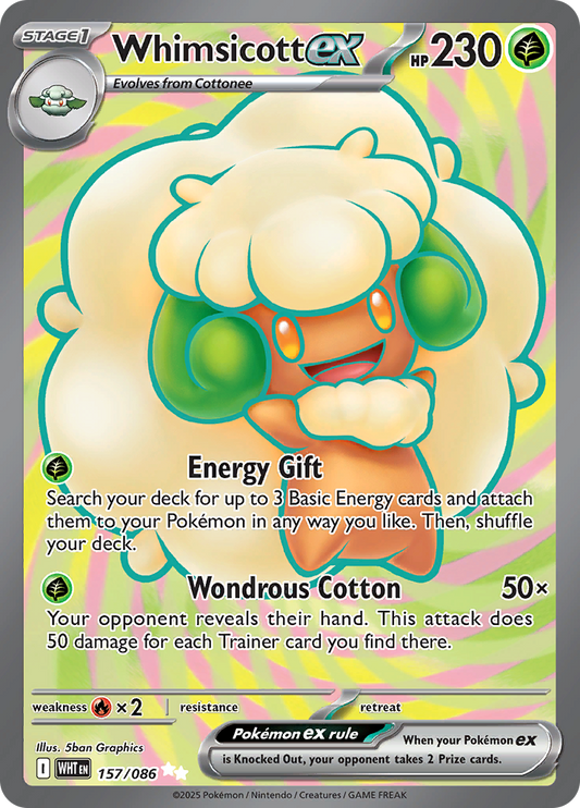 Whimsicott ex - 157/086 - Ultra Rare