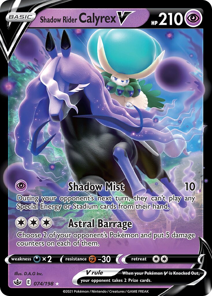 Shadow Rider Calyrex V - 074/198 - Holo Rare V