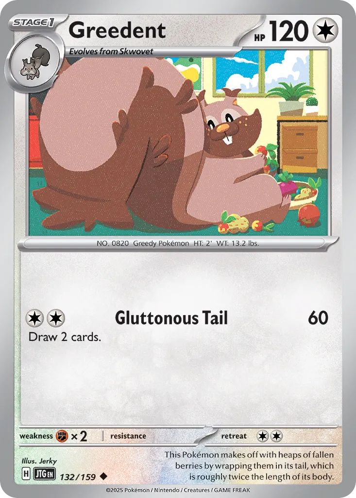 Greedent - 132/159 - Uncommon