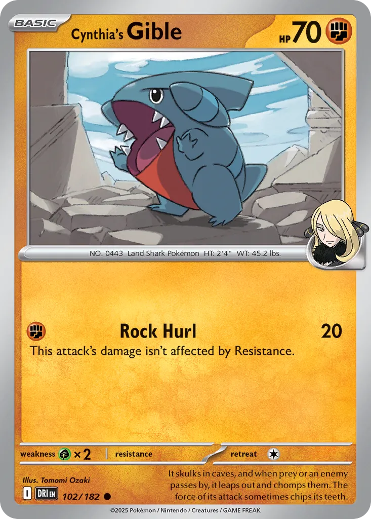 Cynthia's Gible - 102/182 - Common