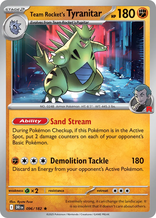 Team Rocket's Tyranitar - 096/182 - Rare