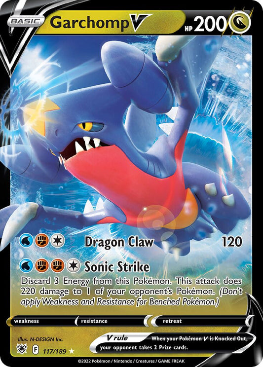 Garchomp V - 117/189 - Holo Rare V