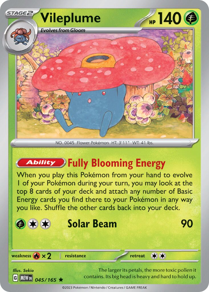 Vileplume - 045/165 - Rare