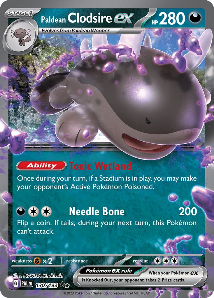 Paldean Clodsire ex - 130/193 - Double Rare