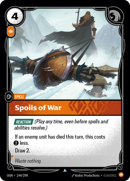 SPOILS OF WAR - OGN-144/298 (Foil)