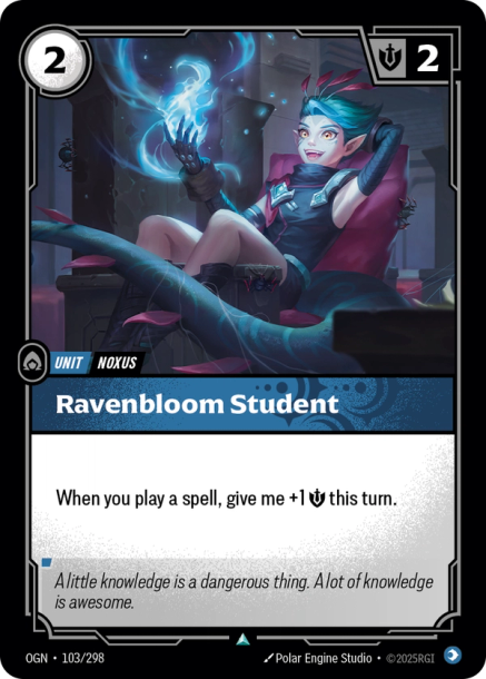 RAVENBLOOM STUDENT - OGN-103/298 (Foil)