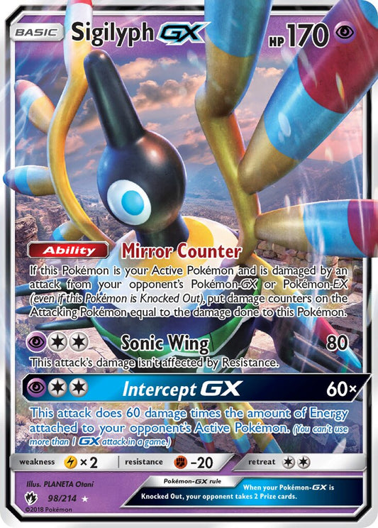 Sigilyph-GX - 98/214 - Rare Holo GX