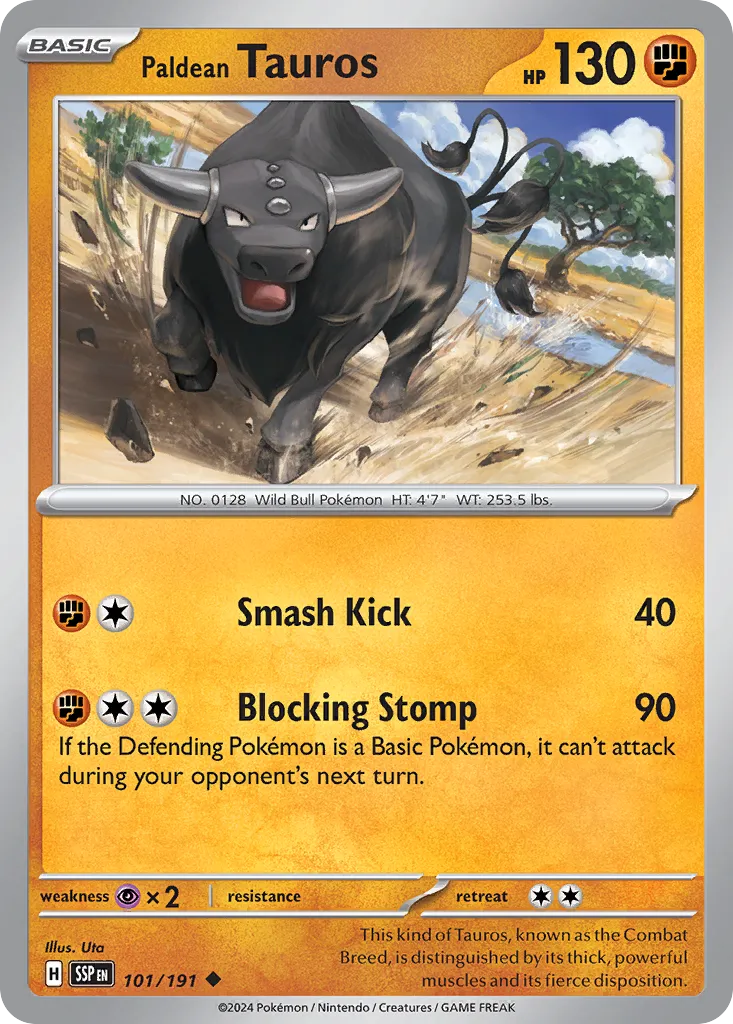 Paldean Tauros - 101/191 - Uncommon