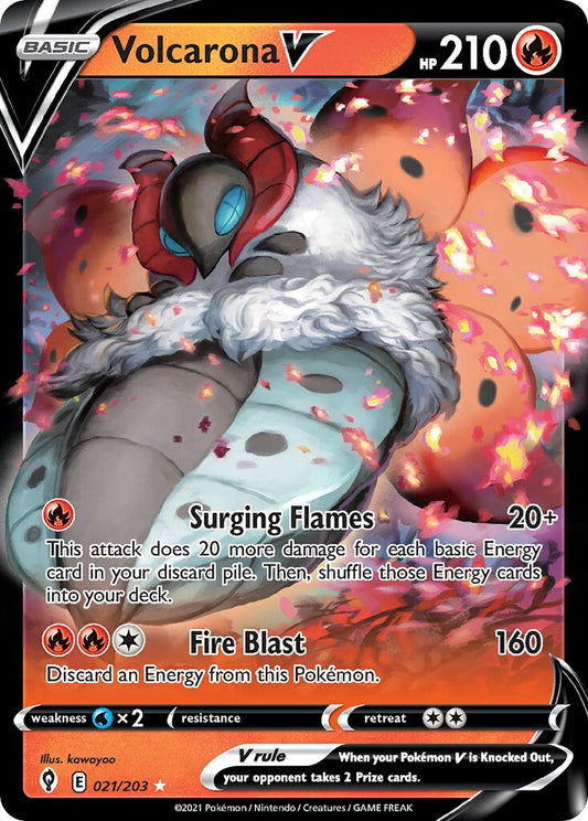 Volcarona V - 021/203 - Holo Rare V