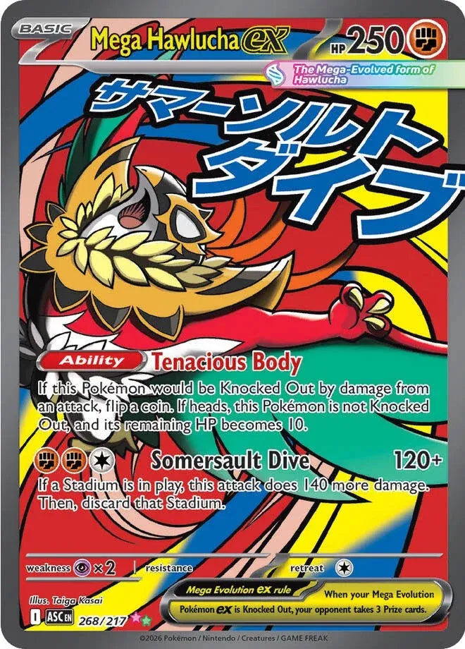 Mega Hawlucha ex - 268/217 - Mega Attack Rare