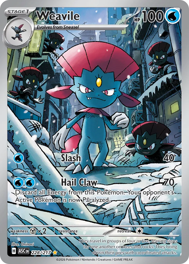 Weavile - 228/217 - Illustration Rare