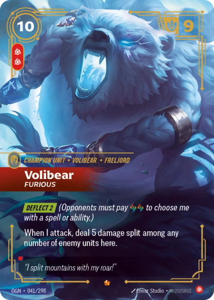 VOLIBEAR, FURIOUS - OGN-041/298 (Foil)