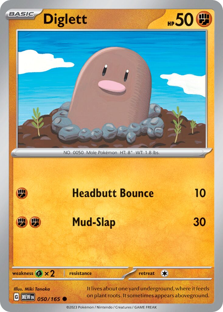 Diglett - 050/165 - Common