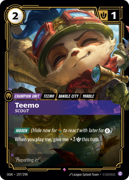 TEEMO, SCOUT - OGN-197/298 (Foil)