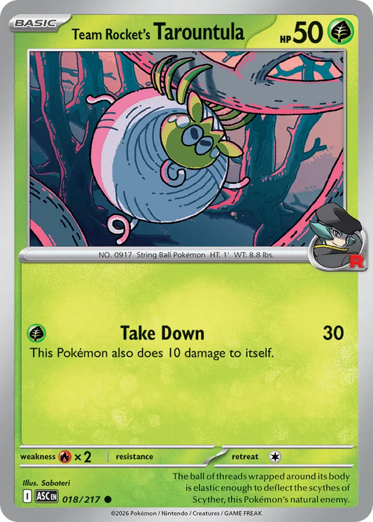 Team Rocket's Tarountula - 018/217 - Common