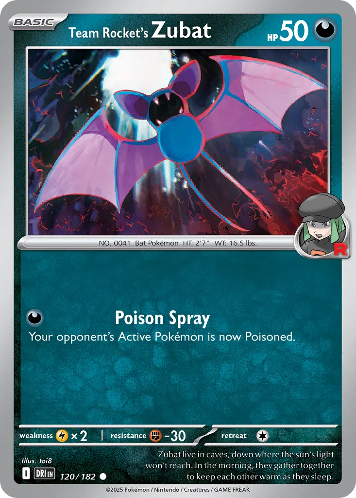 Team Rocket's Zubat - 120/182 - Common