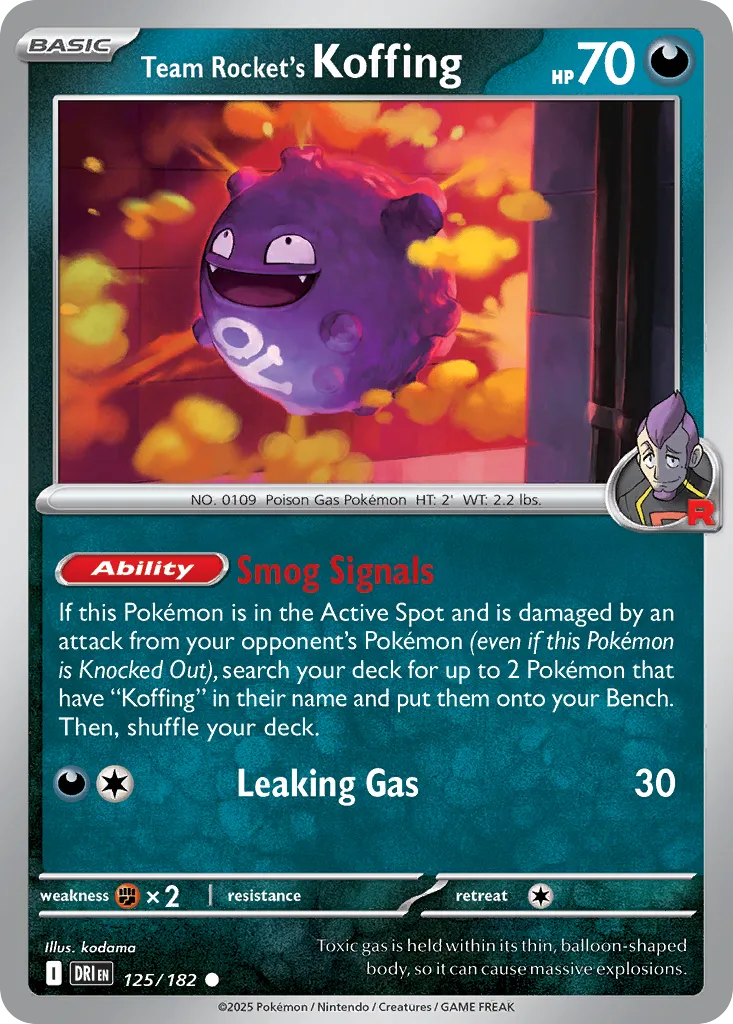 Team Rocket's Koffing - 125/182 - Common