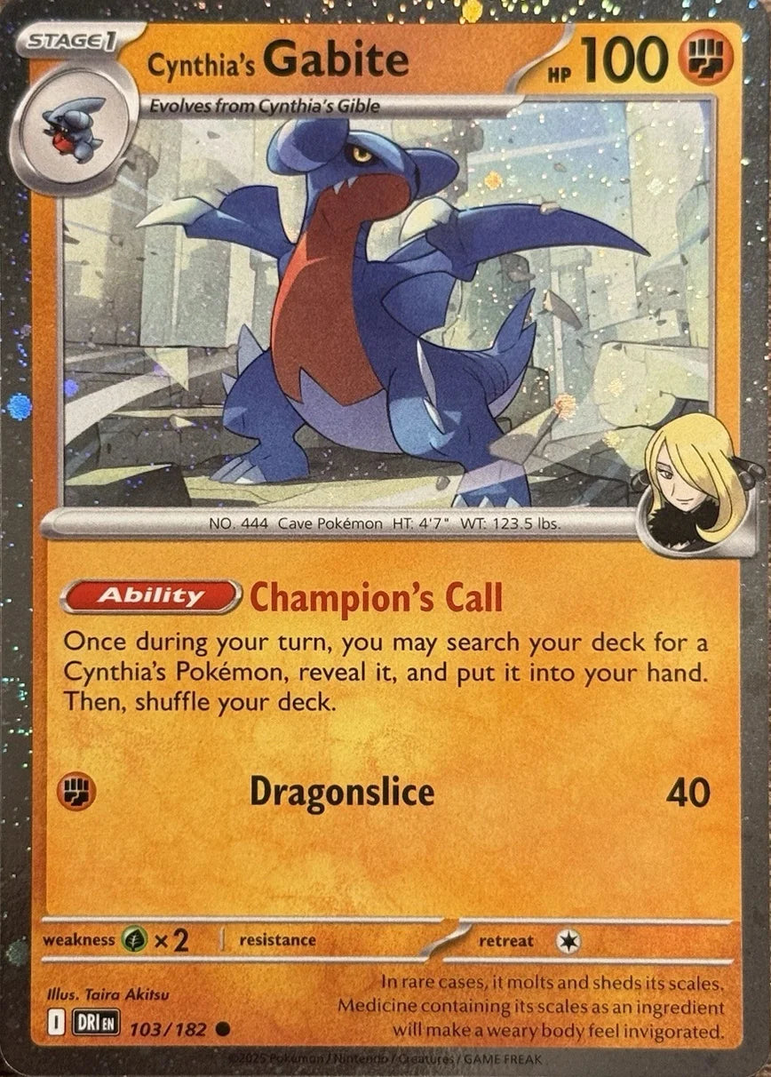 Cynthia's Gabite - 103/182 - Cosmo Holo Promo